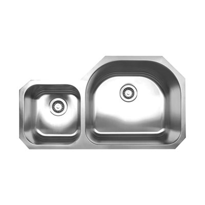 37" L x 20.88" W Double Basin Undermount Kitchen Sink