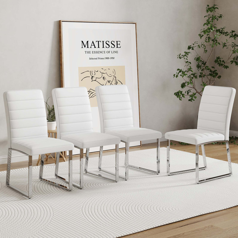 Ensemble de 4 chaises robustes, Blanc