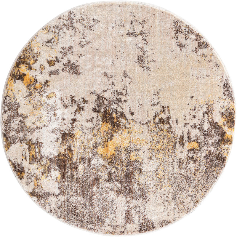 Fuse Abstract Indoor Rug, Round 3'3"