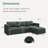 Bouley L-shaped Modular Corduroy Sectional Cloud Couch-900611319