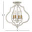 Plafonnier semi-encastré géométrique de style lustre à 4 lumières de 15 po Borger-1554926005