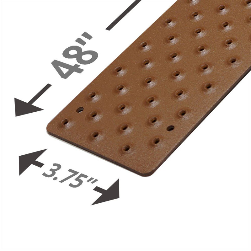 HandiTreads Brown Aluminum Non-Slip Stair Tread, 48" x 3.75"