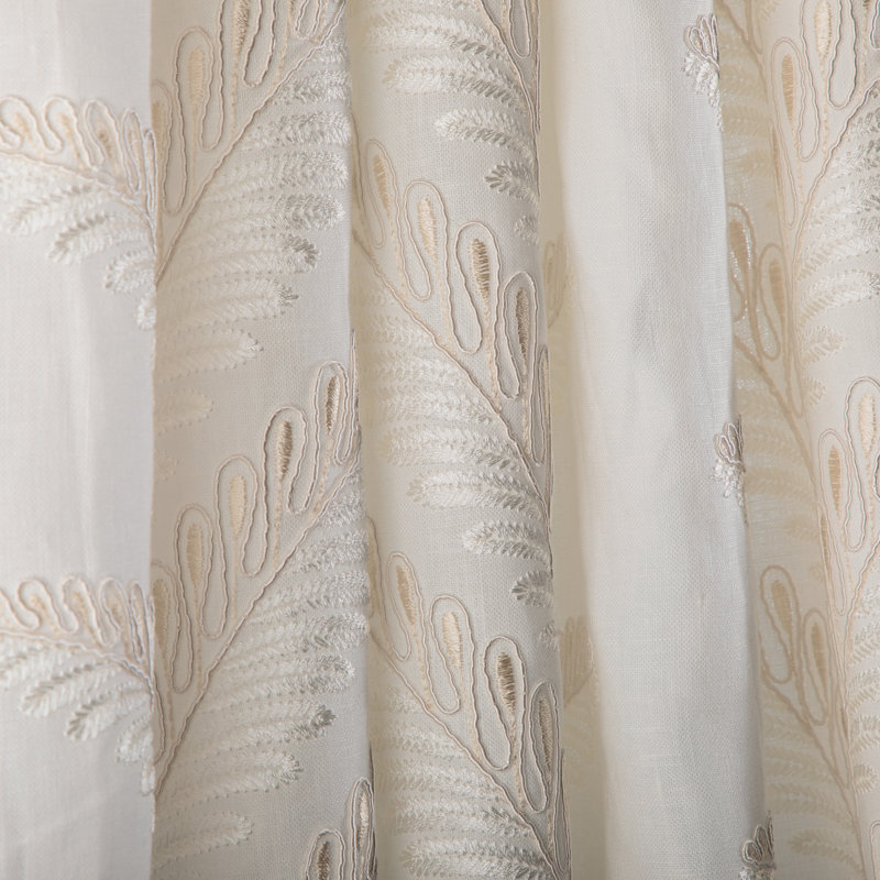 La Menagerie Fougere Emb Fabric, Cream