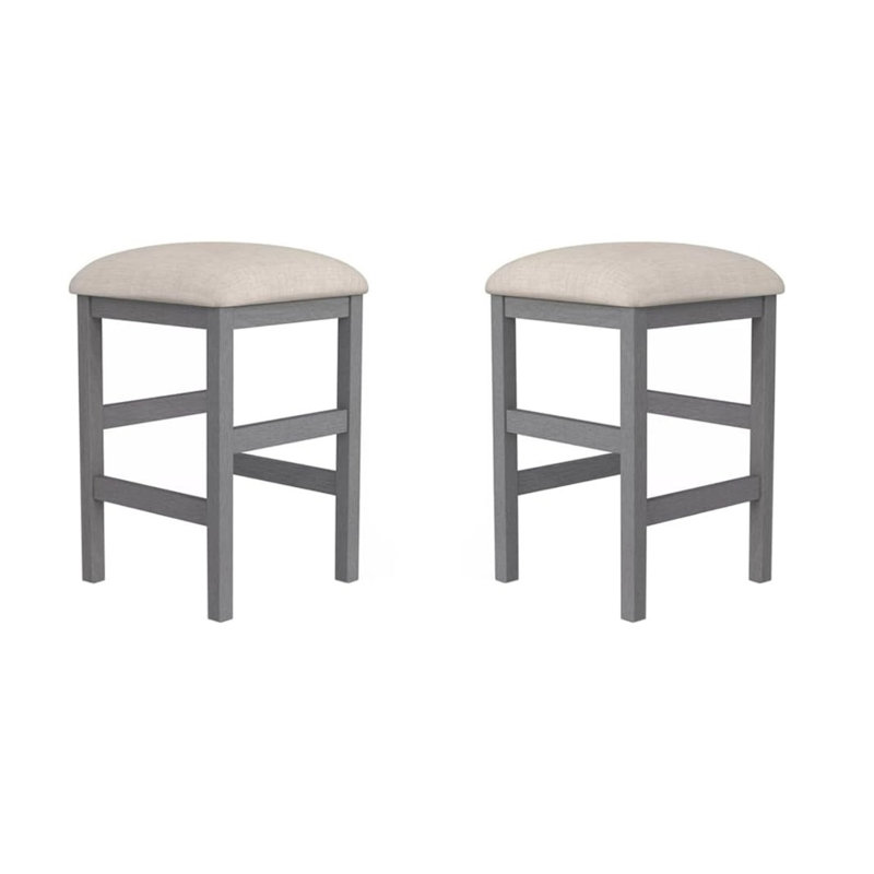 Ensemble de tabourets de salle à manger gris clair et gris