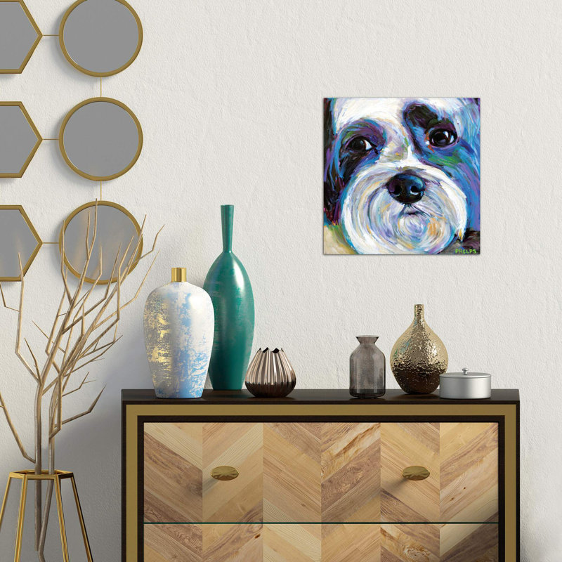 Shih Tzu - Wrapped Canvas Painting, 45.72 cm H x 45.72 cm W x 3.175 cm D