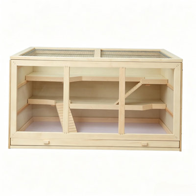 Small Animal Habitat,Rat Cage,Wooden Hamster Cage,Gerbil Cage
