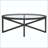 Round Tempered Glass Coffee Table with Solid Wood Tripod Base
