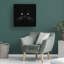 Wrapped Canvas Wall Art - Lori Hutchison 'Black Cat Centred' Wall Art for Living Room, Bedroom, or Office Décor - 18x18-33537217
