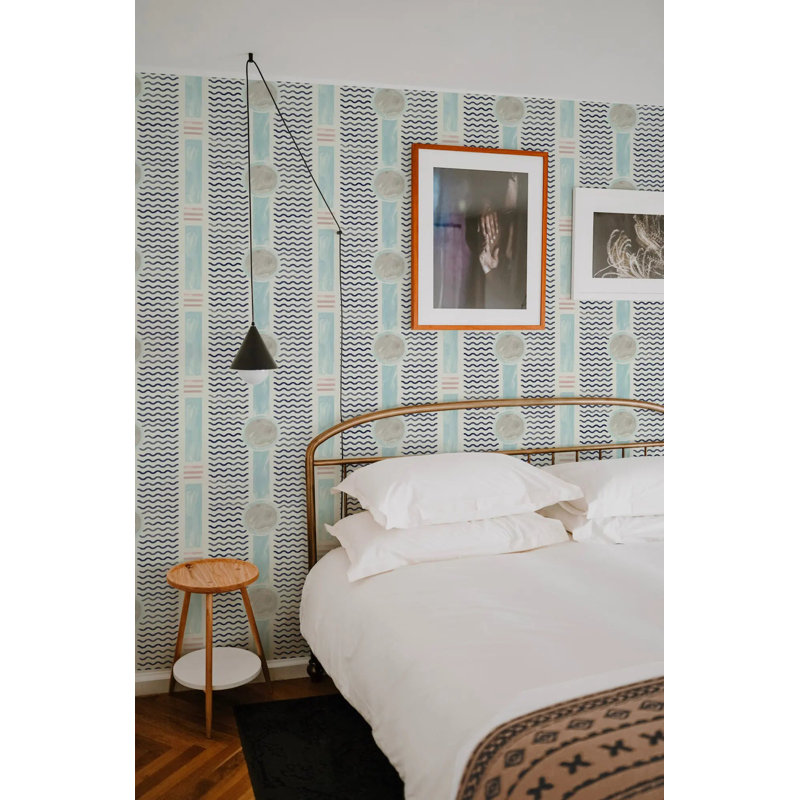 South Beach Facade - Wallpaper, Beachside Blue, Premium Paper, Non-Pasted