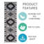 Tapis d'escalier intérieur antidérapant 9 po x 28 po Robena-1096738963