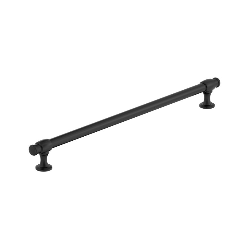 Poignée d'armoire noire mat centre-à-centre 12,5 / 8 po (320 mm) Winsome, Noir mat, 12 5/8"