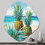Juice Pineapple Bliss IV - Unique Shape Pineapples, décoration murale en métal, sculpture murale asymétrique en métal-1040409813