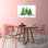 Aquarelle, hiver, pin, arbre de Noël contemporain, pin, sapin, paysage d'hiver, reproduction d'art mural