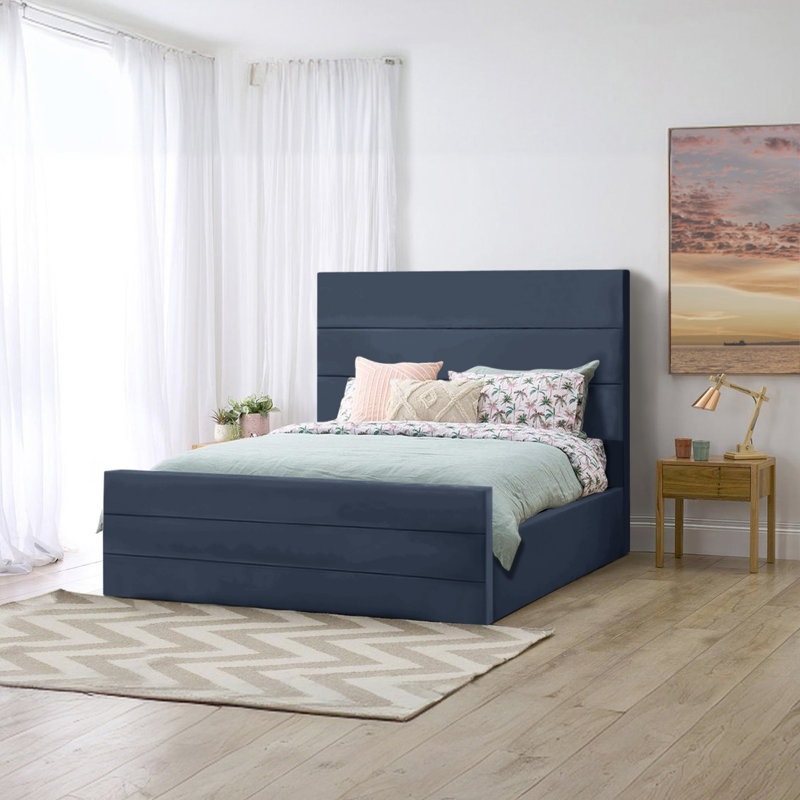 Abrytha Upholstered Ottoman Storage Bed, Steel, Small Double (4')