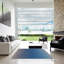 Tapis bleu/crème à motifs-340499986