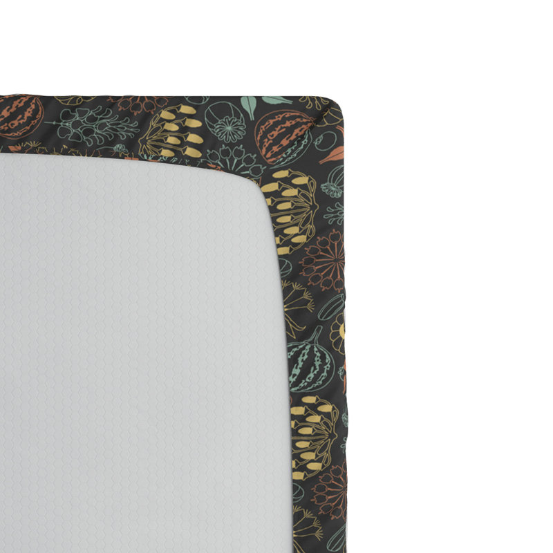 Microfiber Floral Fitted Sheet, Twin Fitted Sheet
