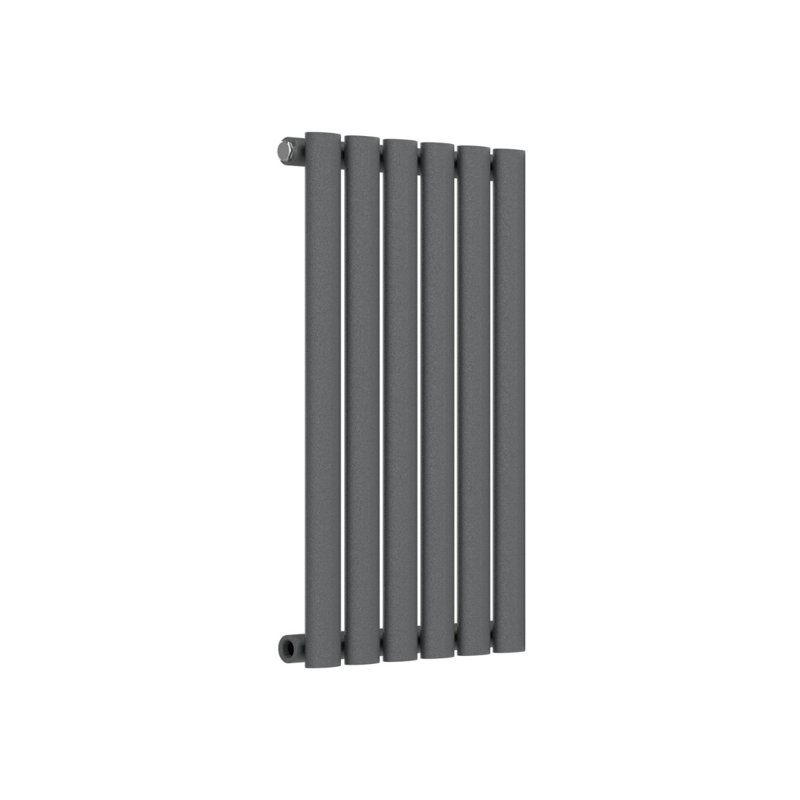 Oval Panel Radiators, Grey, 23cm H x 14cm W x 3cm D