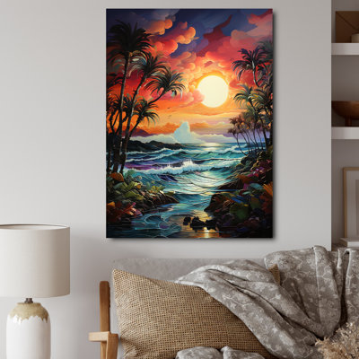 «Attapulgus Minimalisme Palm Trees Serenade V», reproduction d'art sur toile