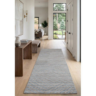 Tapis d'intérieur gris en polypropylène tissé à la main Kilim