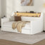 Lit de jour simple rembourré avec lumières DEL Wingo-696835060