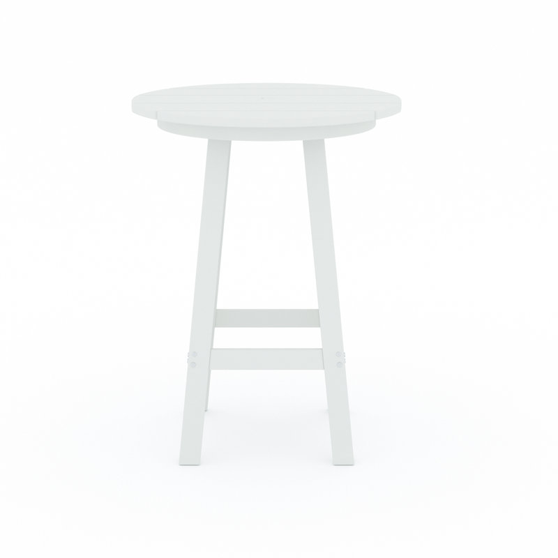 Cabo HDPE 32" Round Bar Table, White