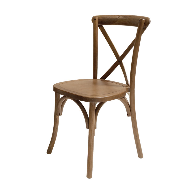 Aalilah 18'' H Solid Wood Folding Stacking Side Chair, PRL Fruitwood