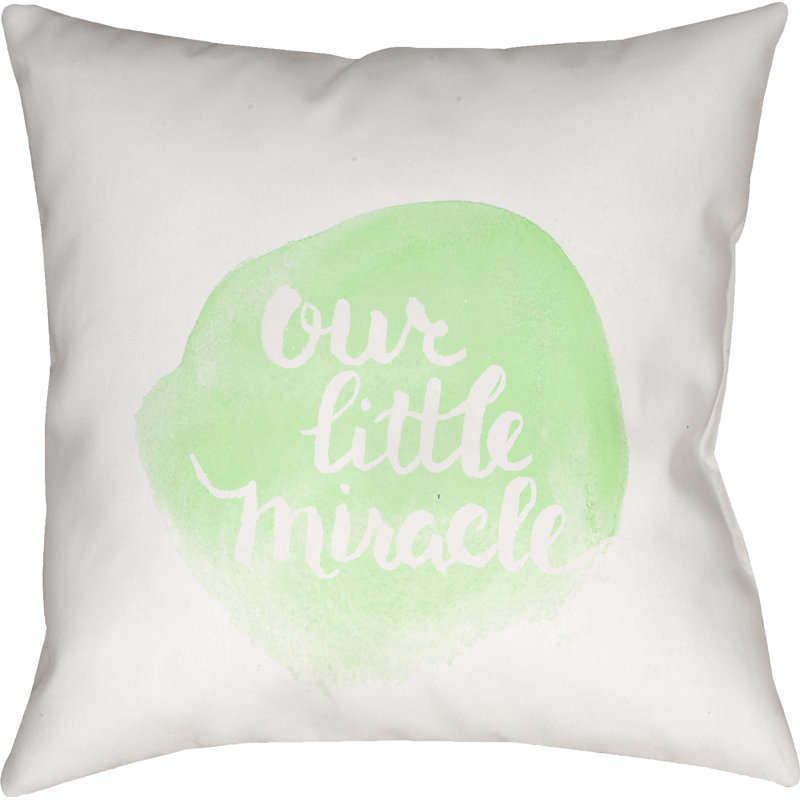  Indoor/Outdoor Throw Pillow, 18" H x 18" W x 4" D, Green