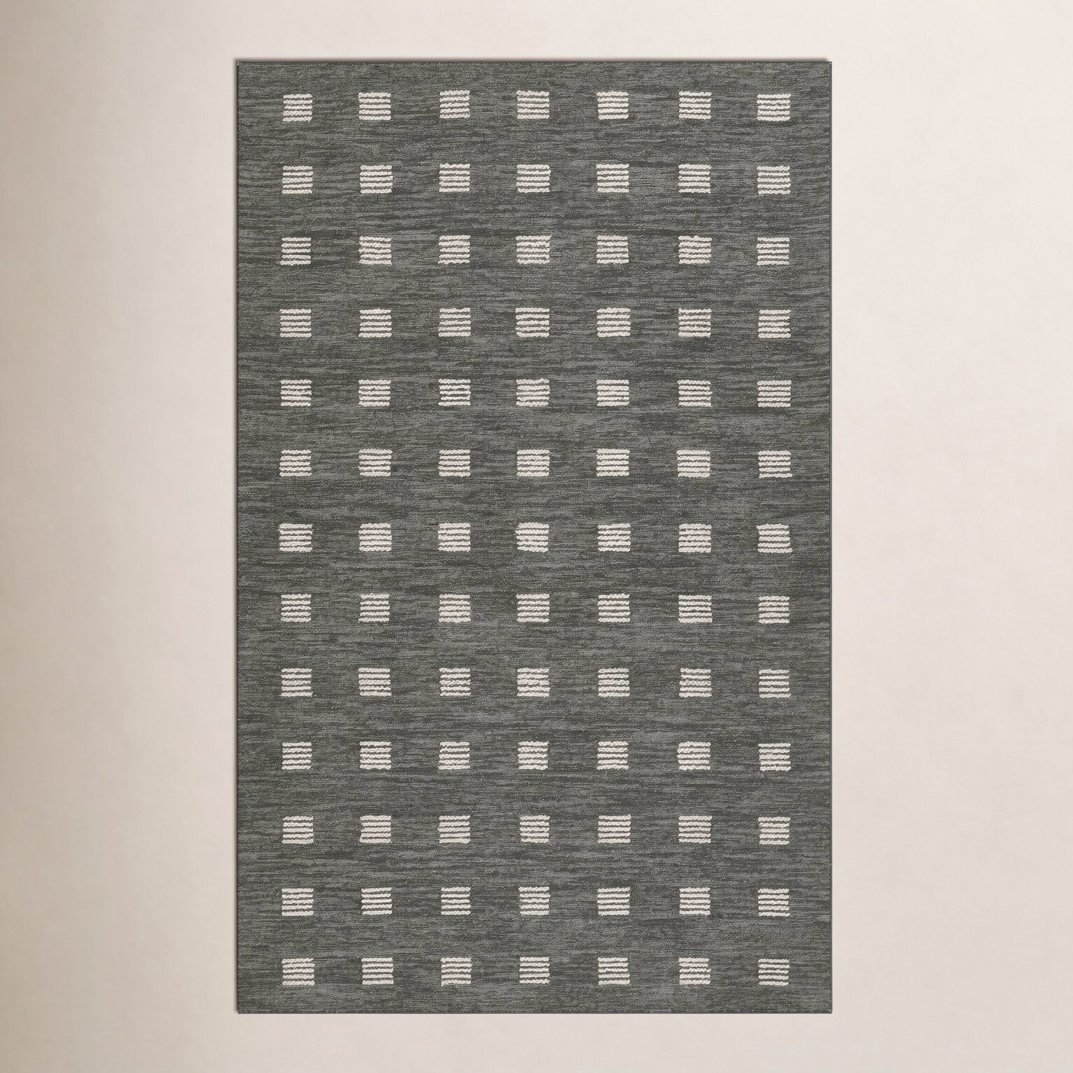 Lanora Hand-Tufted Geometric Wool Rug, Rectangle 3'6" x 5'6"