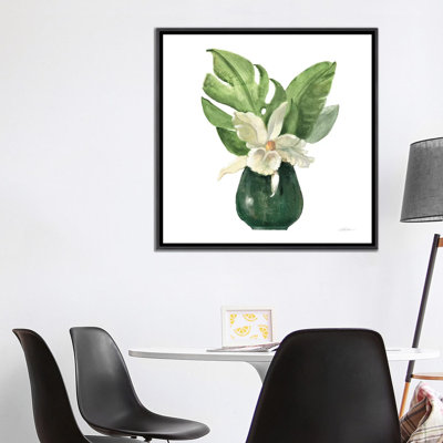 «Tropical Leaves I on White» par Silvia Vassileva - reproduction d'art