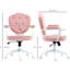 Chaise de bureau rose avec molleton ours - Fluffy Space