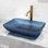 Lavabo de salle de bain rectangulaire en verre Donatello Russet L 18 po x l 13 po x H 4 po