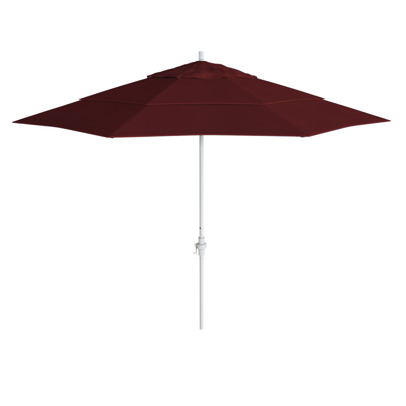 Parasol de marché 132 po, Sunbrella® - noir, Blanc 1