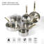Batterie de cuisine en acier inoxydable 10 pièces Martha Stewart-109213697