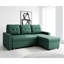 Canapé-lit modulaire convertible en forme de L, mobilier d'appartement élégant, canapé-lit escamotable pour petits espaces et salons, vert bleuâtre