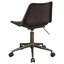 Chaise de bureau ajustable rembourrée brune