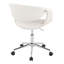 Chaise de travail en métal chromé et similicuir-887374318
