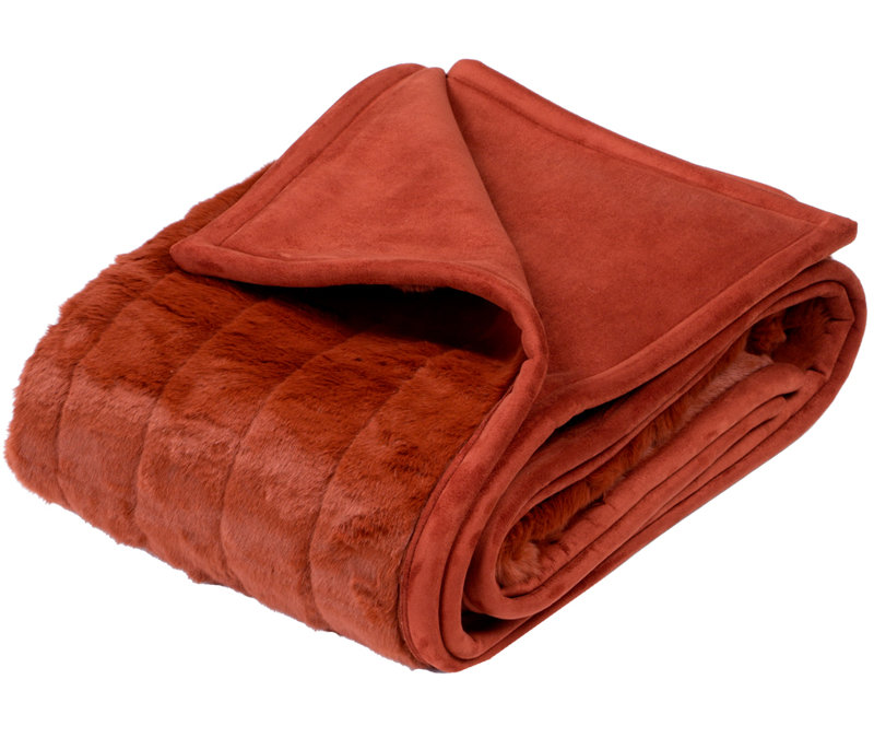Throw Blanket, 140cm x 140cm, Orange Brick