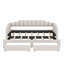 Extendable Upholstered Daybed With Storage Drawers And LED Light-278731114