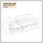 Canapé modulaire rembourré 3 pièces Laborn-332785906