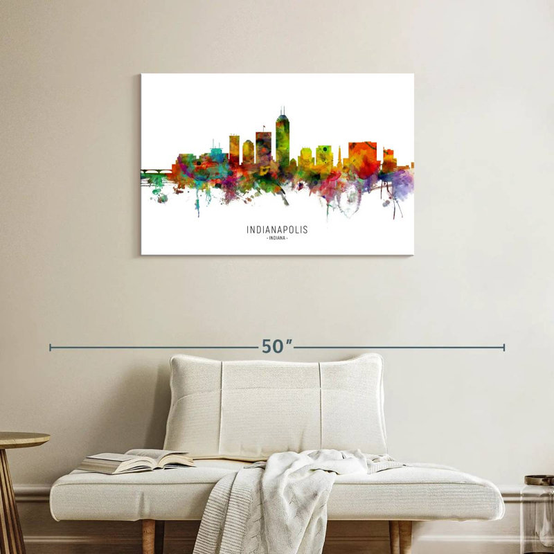 Sirpi Indianapolis Indiana Skyline I, H 24 po x l 36 po