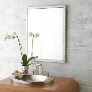 Divinity Modern and Contemporary Beveled Bathroom Mirror