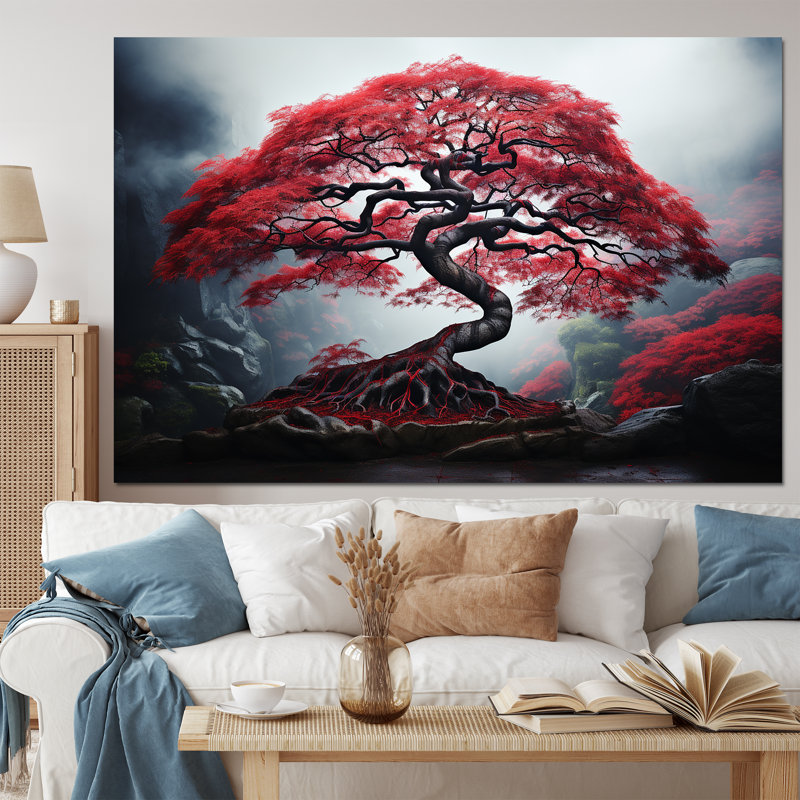 Érable japonais rouge - art mural sur toile Japon