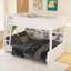 Lit double superposé au-dessus de grand lit double avec armoires de rangement et ports USB-567726069-567726070