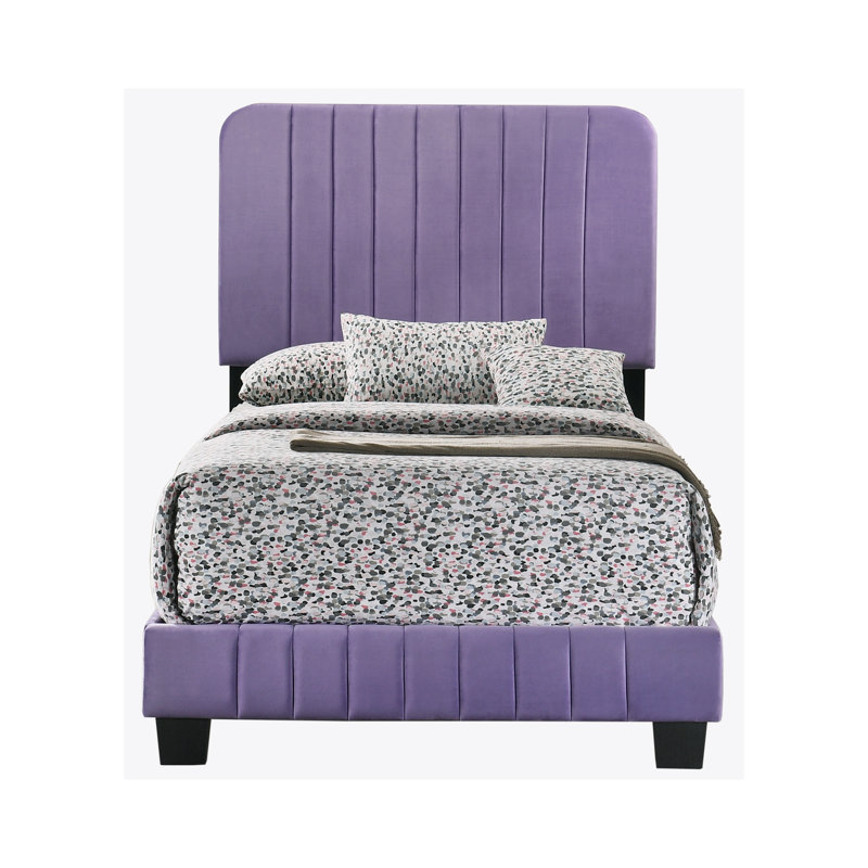 Cadre de lit contemporain, Lit simple, Mauve
