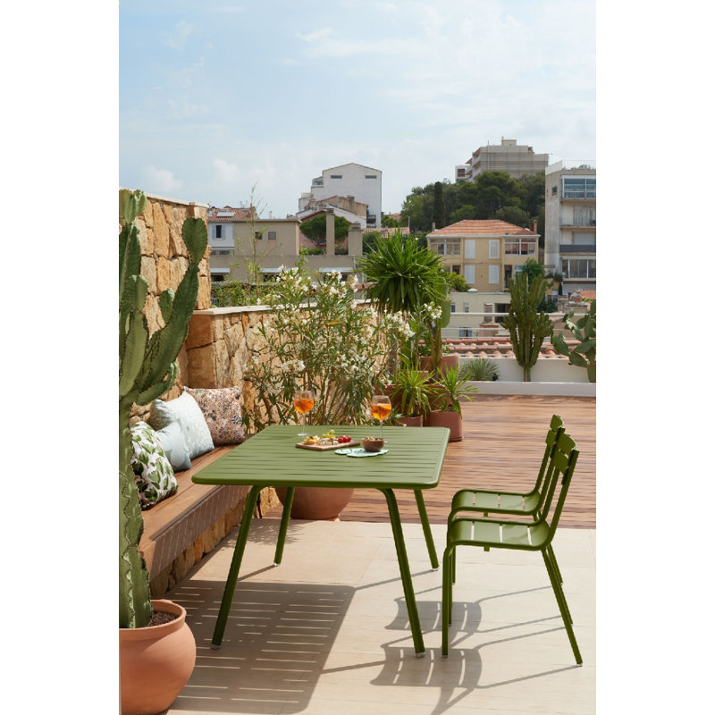 Luxembourg Outdoor Dining Side Chair, Pesto, 2