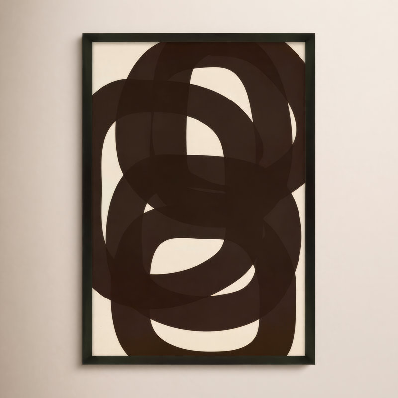 Circular Harmony Print by Romina Gadler, Black Framed Paper, 50" H x 35" W x 1.25" D