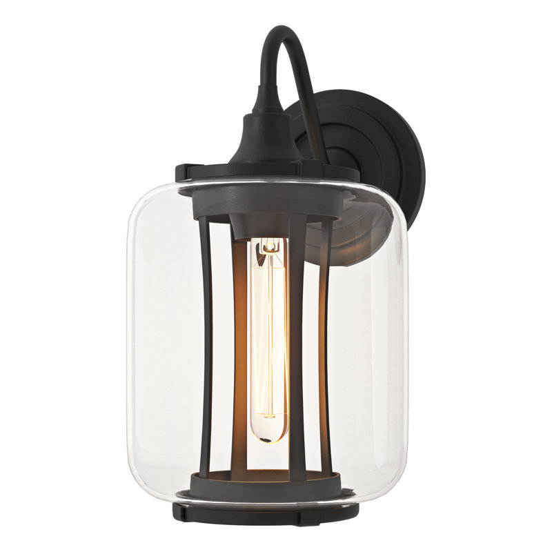 Fairwinds Outdoor Sconce - Clear Glass, 12.4" H x 7" W x 9.8" D, Coastal Black