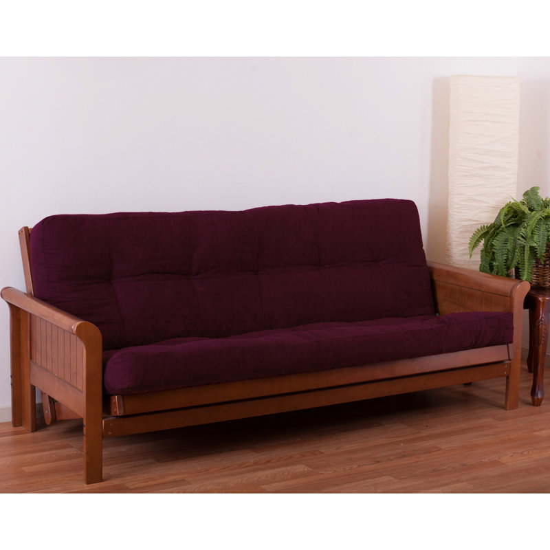 6'' Futon  Mattress, Burgundy, Full