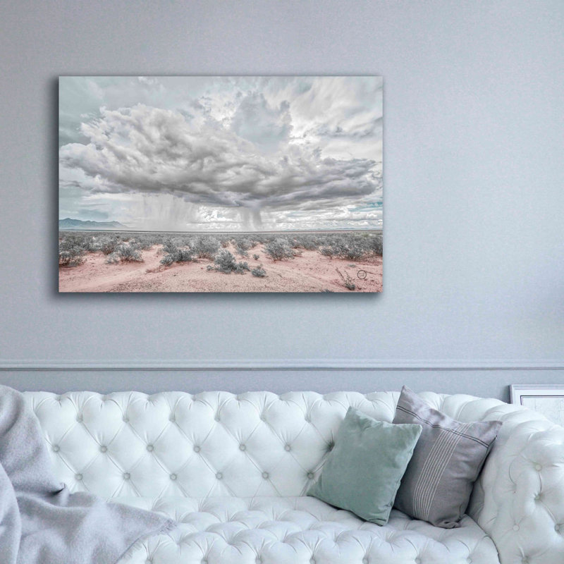 «New Mexico Rain» par Nathan Larson, art mural sur toile, H 40 po x l 60 po x P 1,5 po