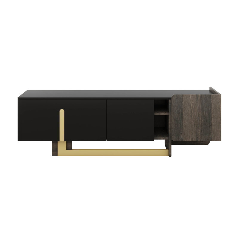 Meuble télé 66,7 po Light Modern, Noir